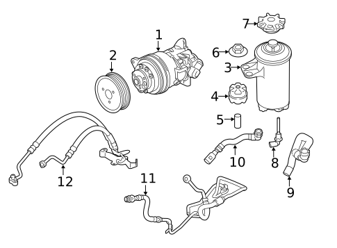 Pump & Hoses for 2017 BMW X5 #1