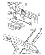6036508AA - Interior Trim: Plastic Snap-in Nut for Mopar Image