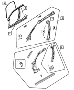 5115916AD - Body Sheet Metal Except Doors: Body Side Aperture Inner Panel, Right for Mopar Image