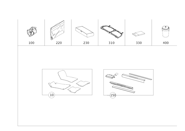 2078600474 - Interior Equipment: Draft Stop for Mercedes-Benz: E550 Image