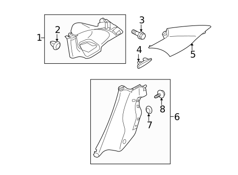 Interior Trim - Quarter Panels for 2014 Subaru Impreza #0