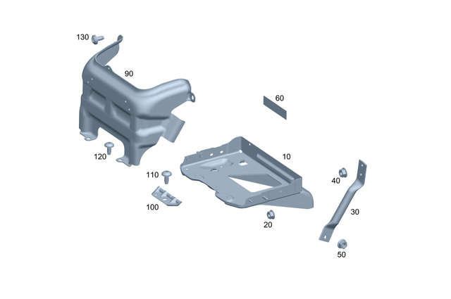 2436202200 - Front-End Assembly, Front Panel: Battery Frame for Mercedes-Benz Image image