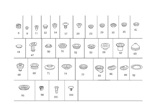 Expansion Plugs, Grommets for 1997 Mercedes-Benz C 280 #0