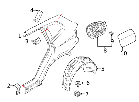 Quarter Panel & Components for 2024 BMW X4 #0