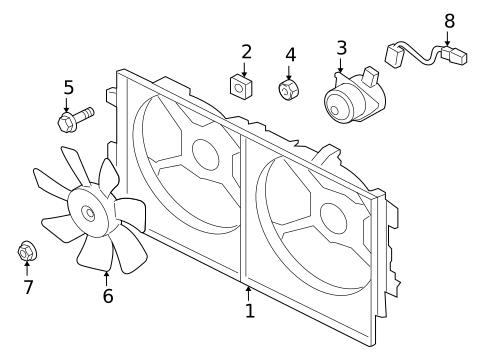 Cooling Fan for 2012 Mitsubishi Lancer #0