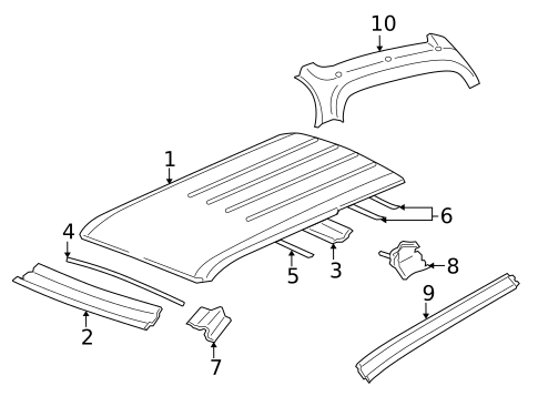 Roof & Components for 2006 Saab 9-7x #0