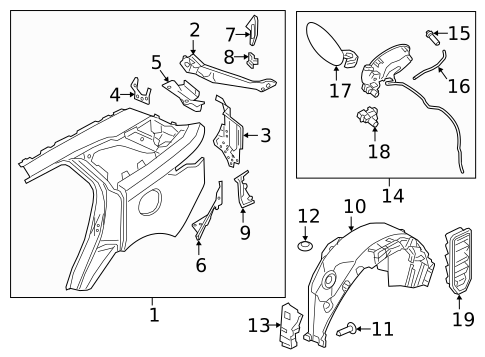 Fuel Door for 2019 Land Rover Range Rover Velar #0