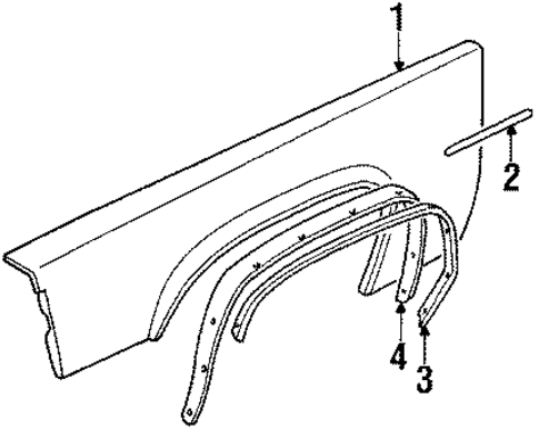 Fender & Components for 1991 Cadillac Brougham #0