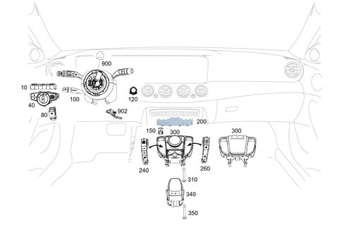 Switch in Instrument Panel and Center Console for 2025 Mercedes-Benz E53 AMG #0