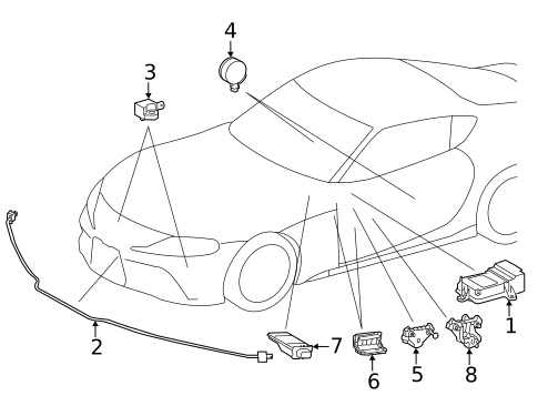 Air Bag Components for 2023 Toyota GR Supra #1