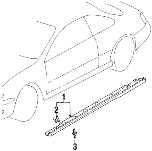 Exterior Trim - Pillars for 1998 Acura CL #0