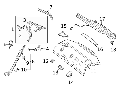 Interior Trim - Quarter Panels for 2021 Mercedes-Benz E350 #0