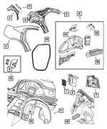 5174353AL - Body Sheet Metal Except Doors: Body Side Aperture Rear Panel, Left for Mopar Image
