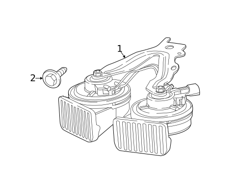 Horn for 2020 Chrysler Voyager #0