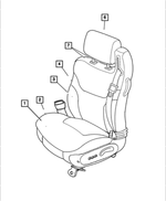 1DA831L2AA - : Front Seat Cushion Cover, Left for Mopar Image