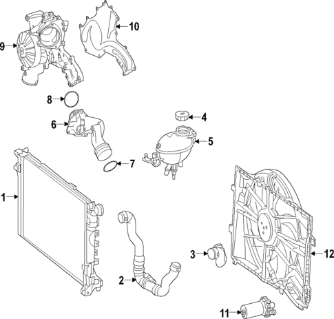 Radiator & Components for 2014 Mercedes-Benz G63 AMG #2