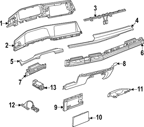 Instrument Panel Components for 2022 Volkswagen Golf R #0