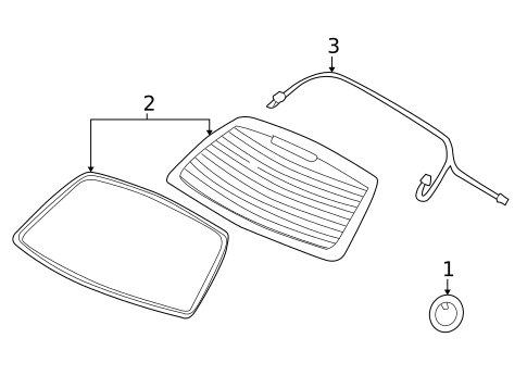 Glass & Hardware for 2004 Ford Thunderbird #0