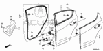 67910TX4H01ZZ - Body/Air Conditioning: HINGE, R. RR. DOOR (UPPER) for Acura Image