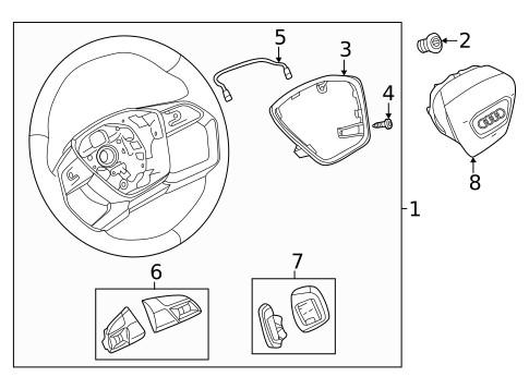 Steering Wheel & Trim for 2025 Audi A8 Quattro #0