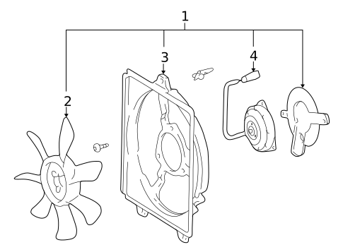 Condenser Fan for 1997 Toyota RAV4 #0
