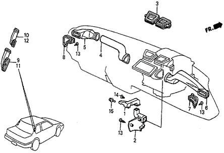 Heater Duct for 1985 Honda Prelude #0