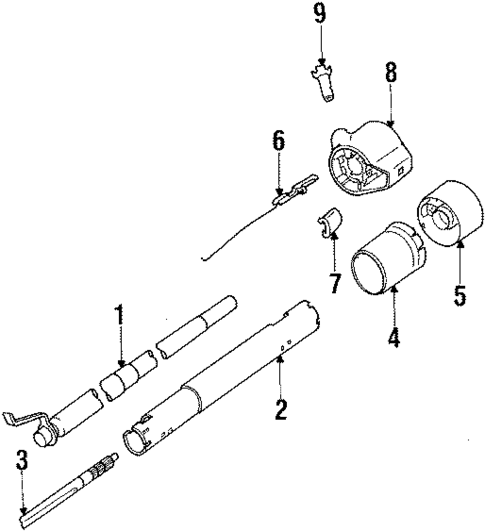 Steering Column & Wheel for 1988 Pontiac Safari #1