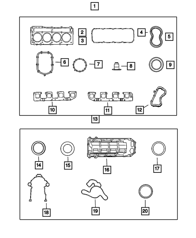 53021338AB - : Crankshaft Bearing Oil Seal for Mopar Image