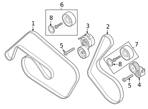 Belts & Pulleys for 2017 Audi S5 #0