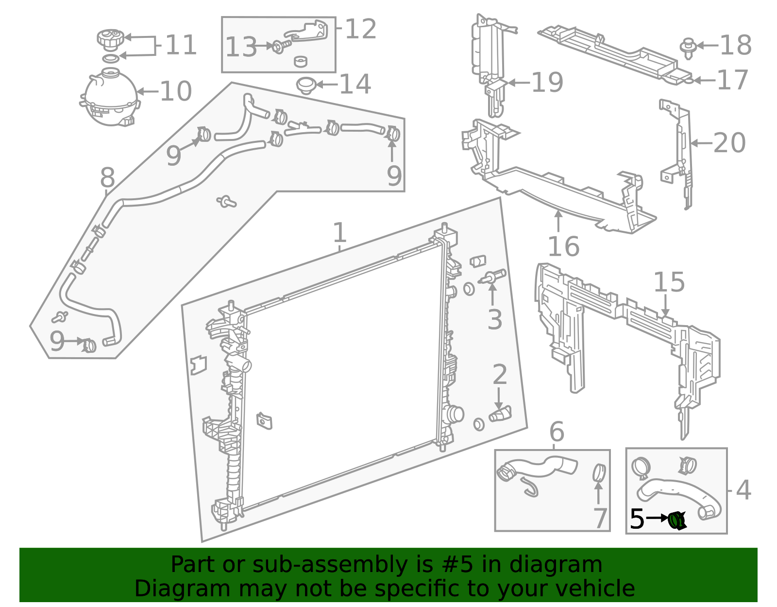 2020-2026 GM Radiator Inlet Hose Clamp 11548691 GM | GMPartsDirect.com