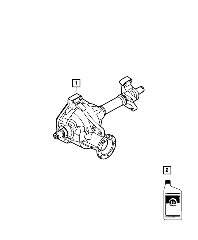 52070462AJ - Front Axle; Corporate 205 MM; Differential and Drive Line: Service Front Axle for Mopar Image