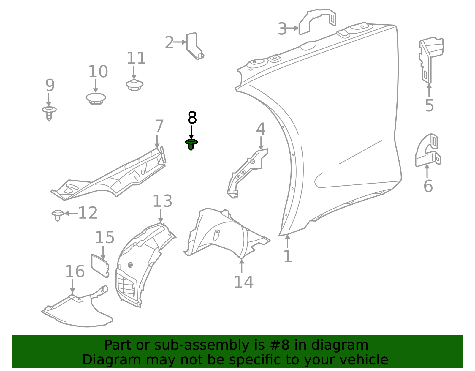 2020-2024 Toyota GR Supra - Rocker Molding Rivet 90118-WA295 | Sparks Parts