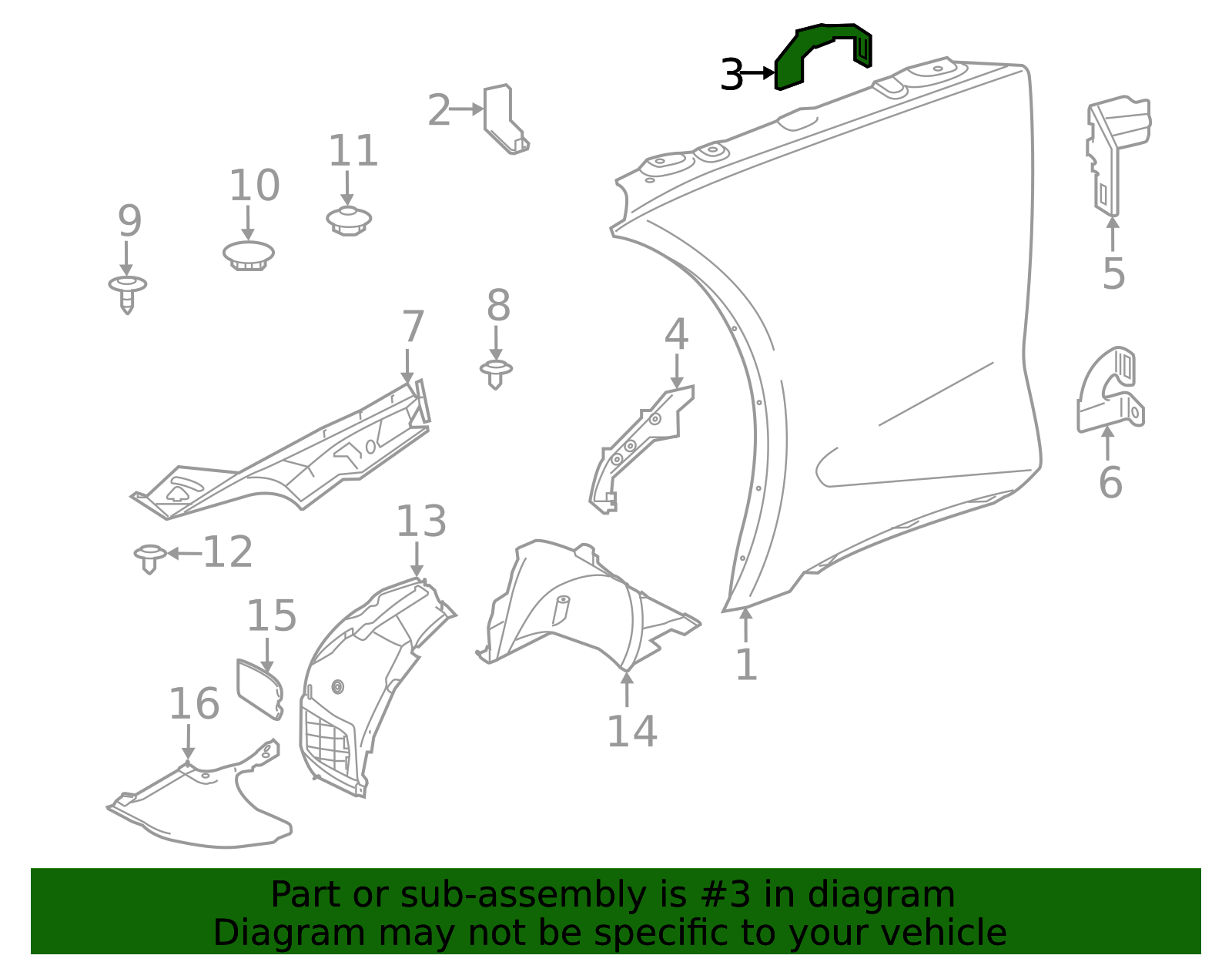 Fender Bracket 53716-WAA01 | Toyota Parts Express