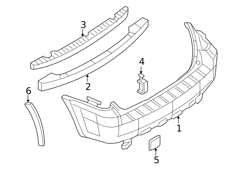 Bumper & Components - Rear for 2005 Ford Escape #0