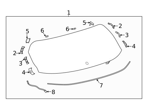 Glass - Lift Gate for 2022 Lexus NX350h #0