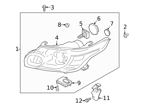 Headlamp Components for 2017 Land Rover Range Rover Sport #0