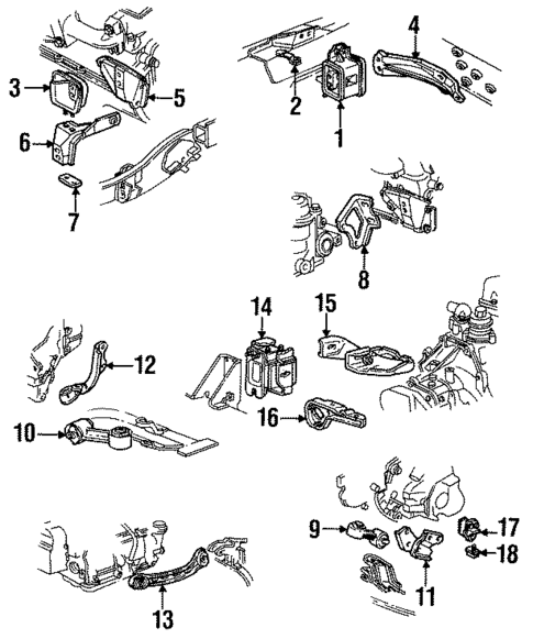 Engine & Trans Mounting for 1989 Chevrolet Corsica #0