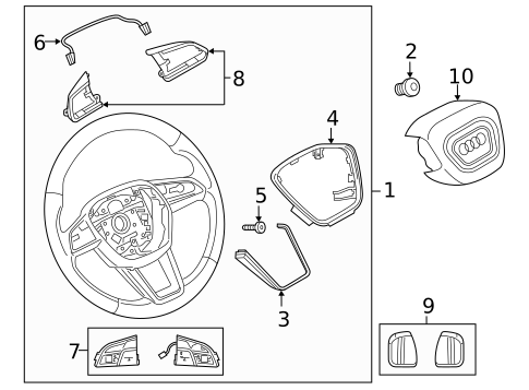 Steering Wheel & Trim for 2022 Audi A6 Quattro #0