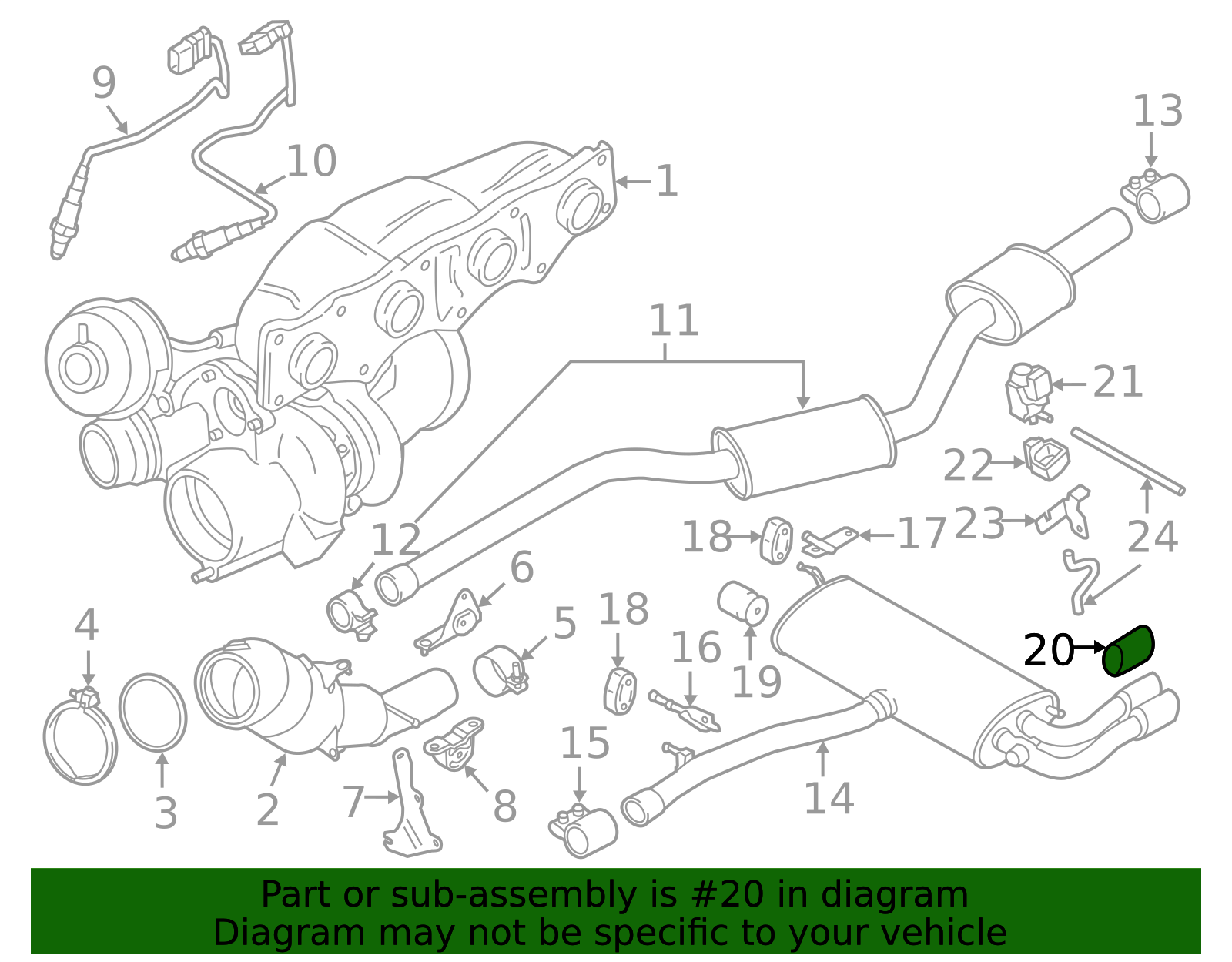 2011-2018 BMW Tailpipe Extension 18-30-7-602-845 | BMW Parts Online Hub