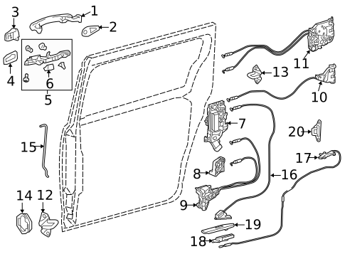 Lock & Hardware for 2019 Toyota Sienna #1