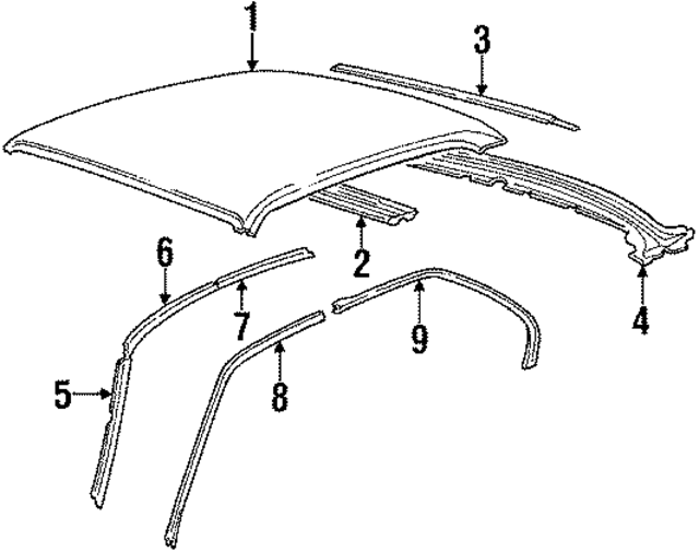 41231963142 - Body: Roof Bow for BMW Image