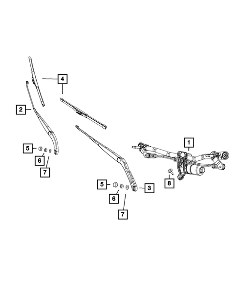 Wiper and Washer System for 2015 Jeep Renegade #1