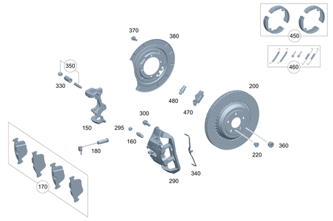 Rear Wheel Brake for 2005 Mercedes-Benz ML500 #0