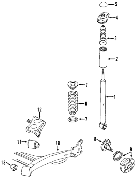 Rear Suspension for 2000 Audi TT #2