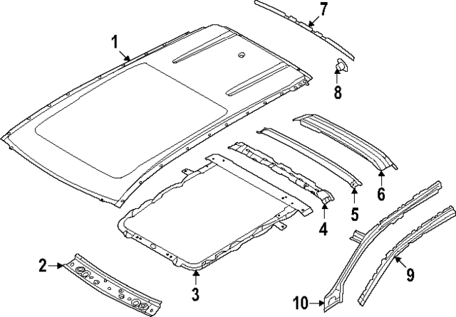 732806TA0A - : Roof Bow for Nissan: Pathfinder Image