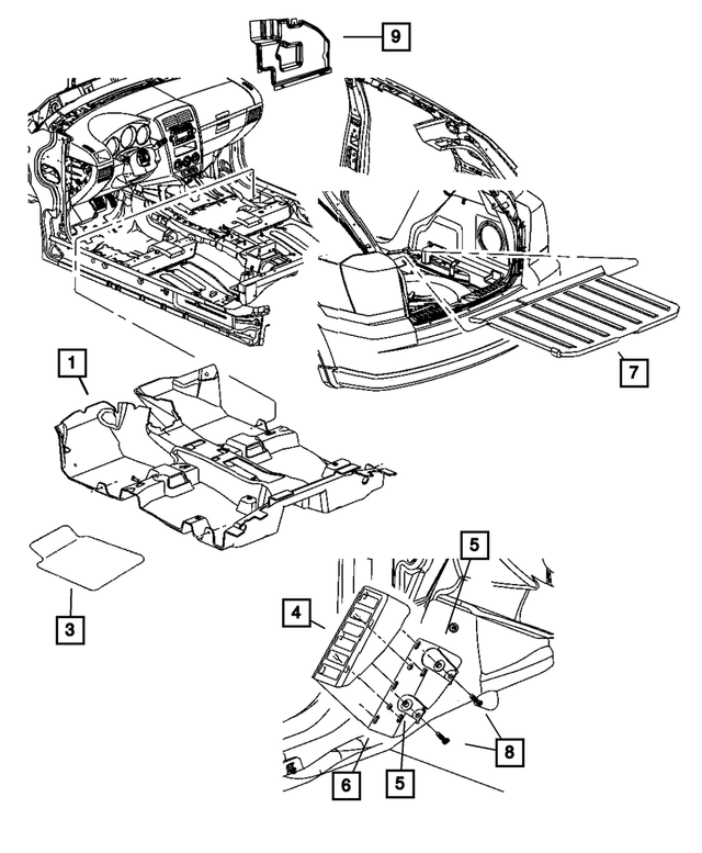 1GN34BD5AA - Interior Trim: Floor Mat for Dodge: Caliber Image