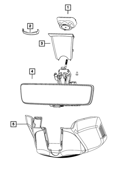 Glass and Interior Rearview Mirror for 2023 Ram 3500 #5