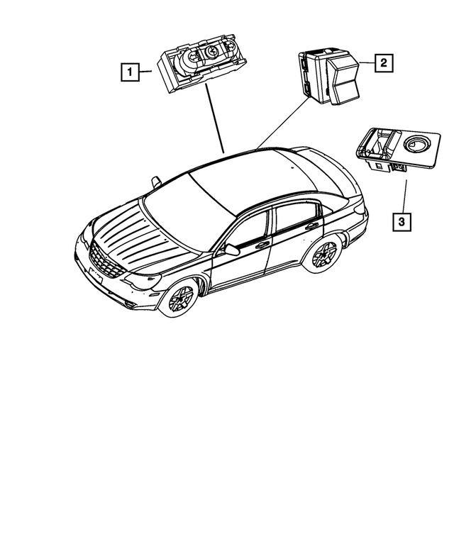 68027666AA - Electrical: Sunroof Switch for Mopar Image image