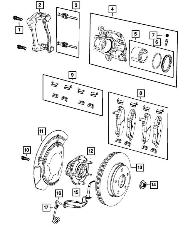 68044865AA - Brakes: Disc Brake Caliper Adapter for Mopar Image