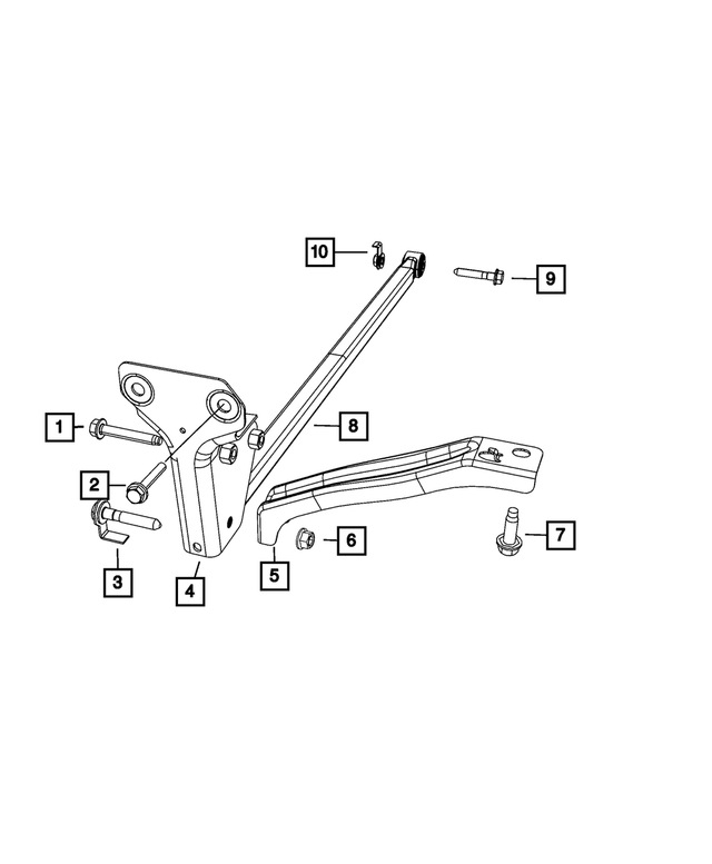 6508951AA - Rear Suspension: Track Bar Bolt And Retainer for Mopar Image